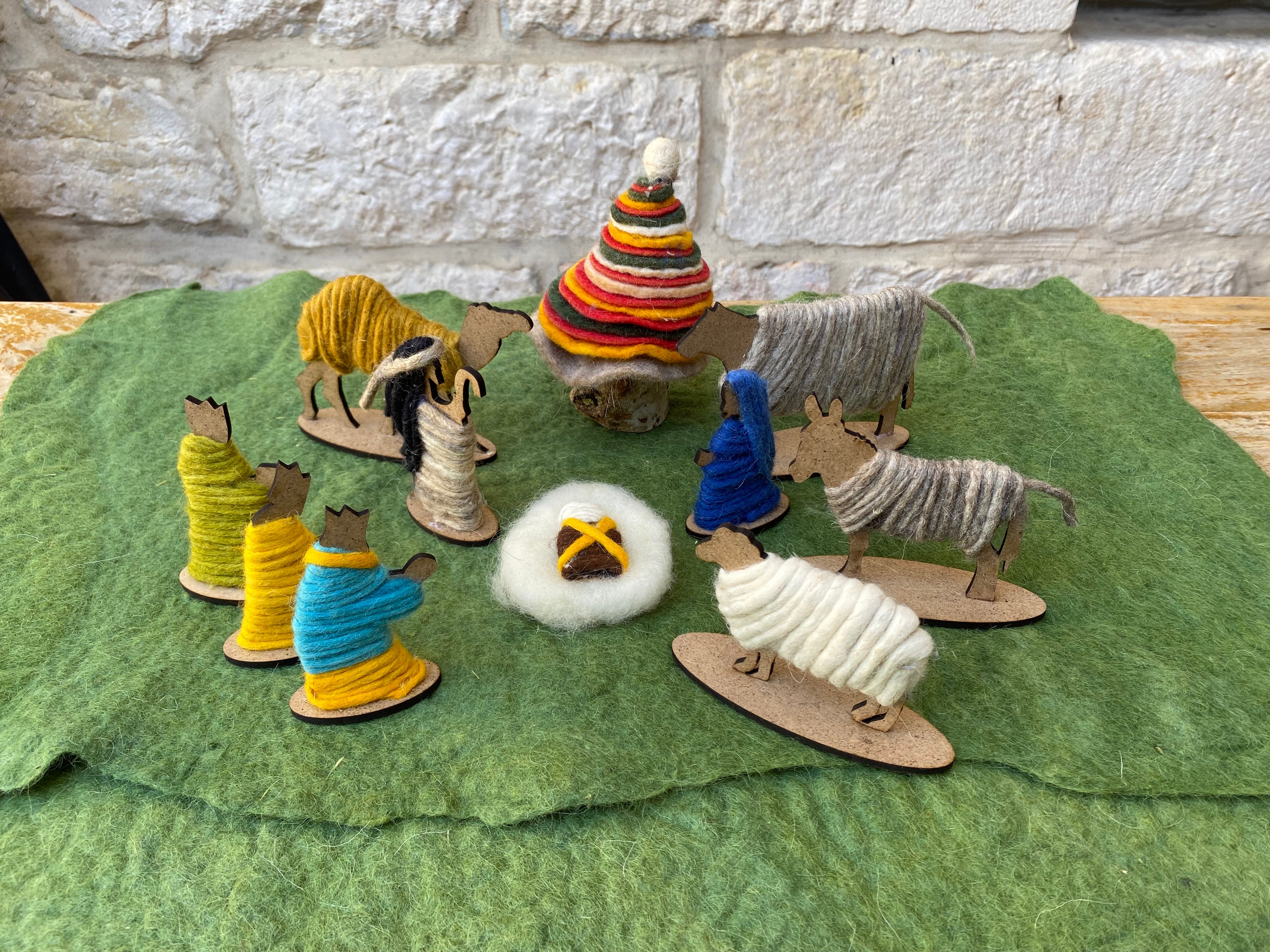 Felted Wool Nativity Set from Bethlehem: ethical Christmas decor that empowers people with special needs