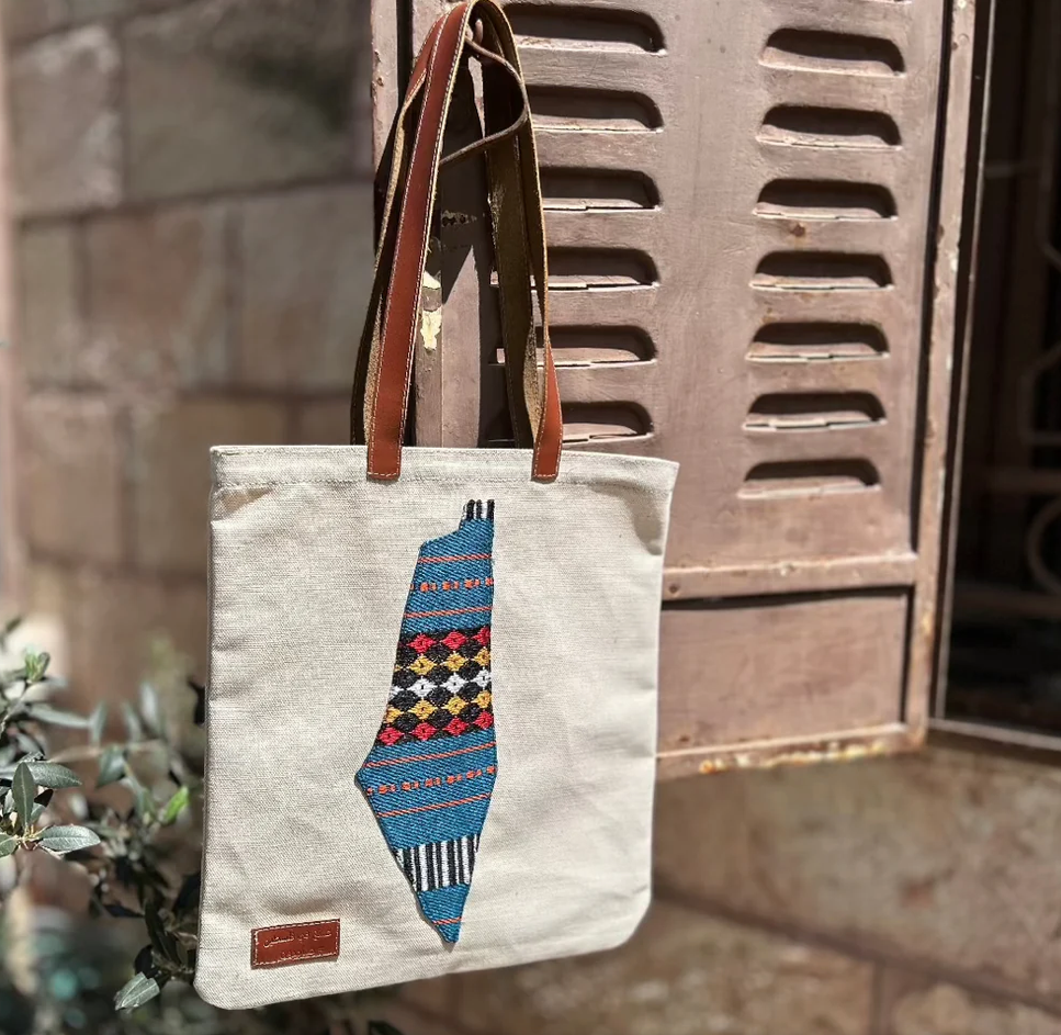 Palestine Map on Tote Bag