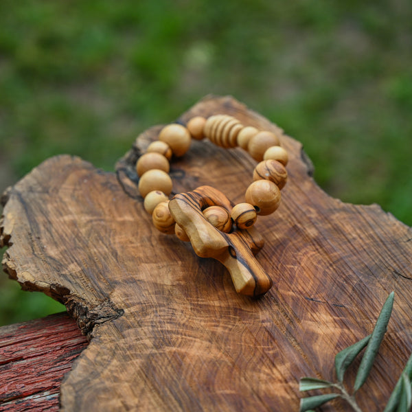 Palestine Olive Wood Teething Rings for Infants with Tree of Life