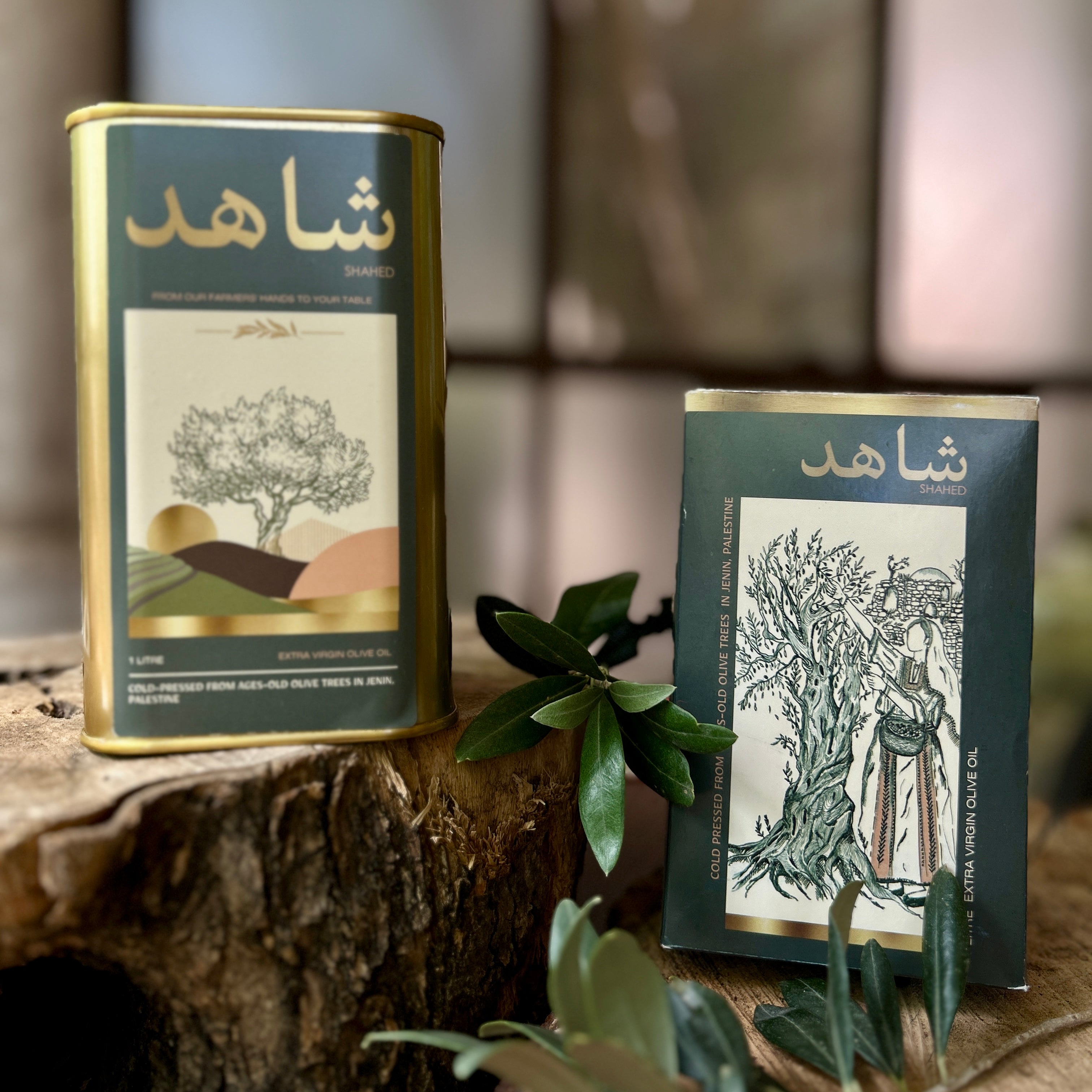 Extra Virgin Olive Oil from Palestine - Cold Pressed, Organic in Tin 1 Liter