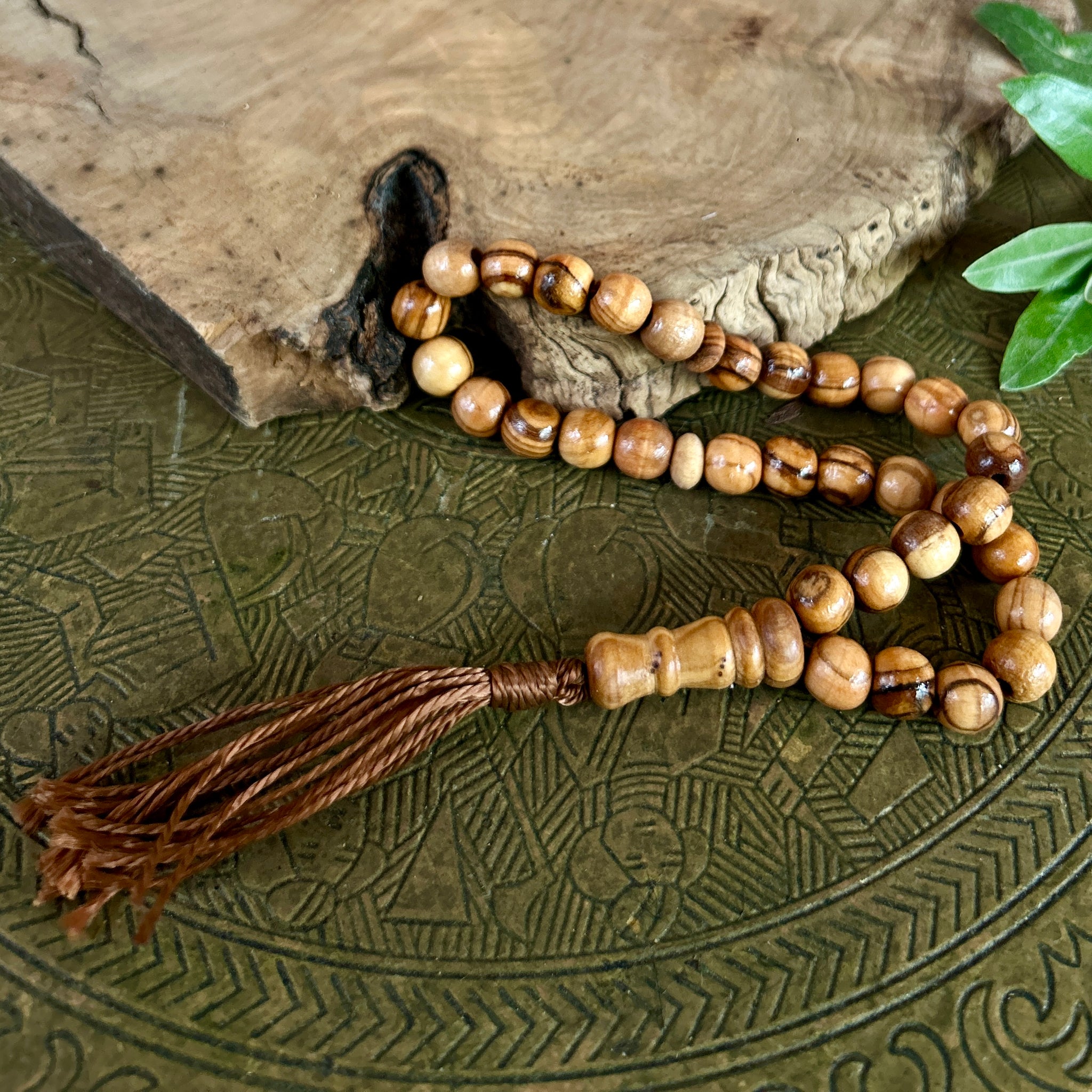Olive Wood Prayer Beads Hand Carved from Bethlehem