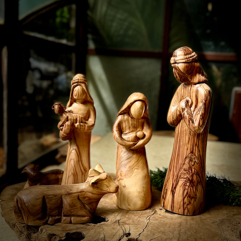 Limited Edition Olive Wood Nativity Set | Hand Carved from Bethlehem