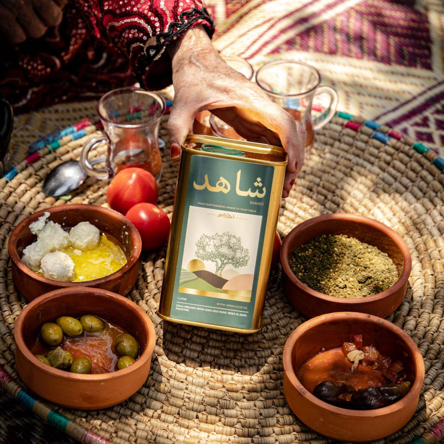 Extra Virgin Olive Oil from Palestine - Cold Pressed, Organic in Tin 1 Liter