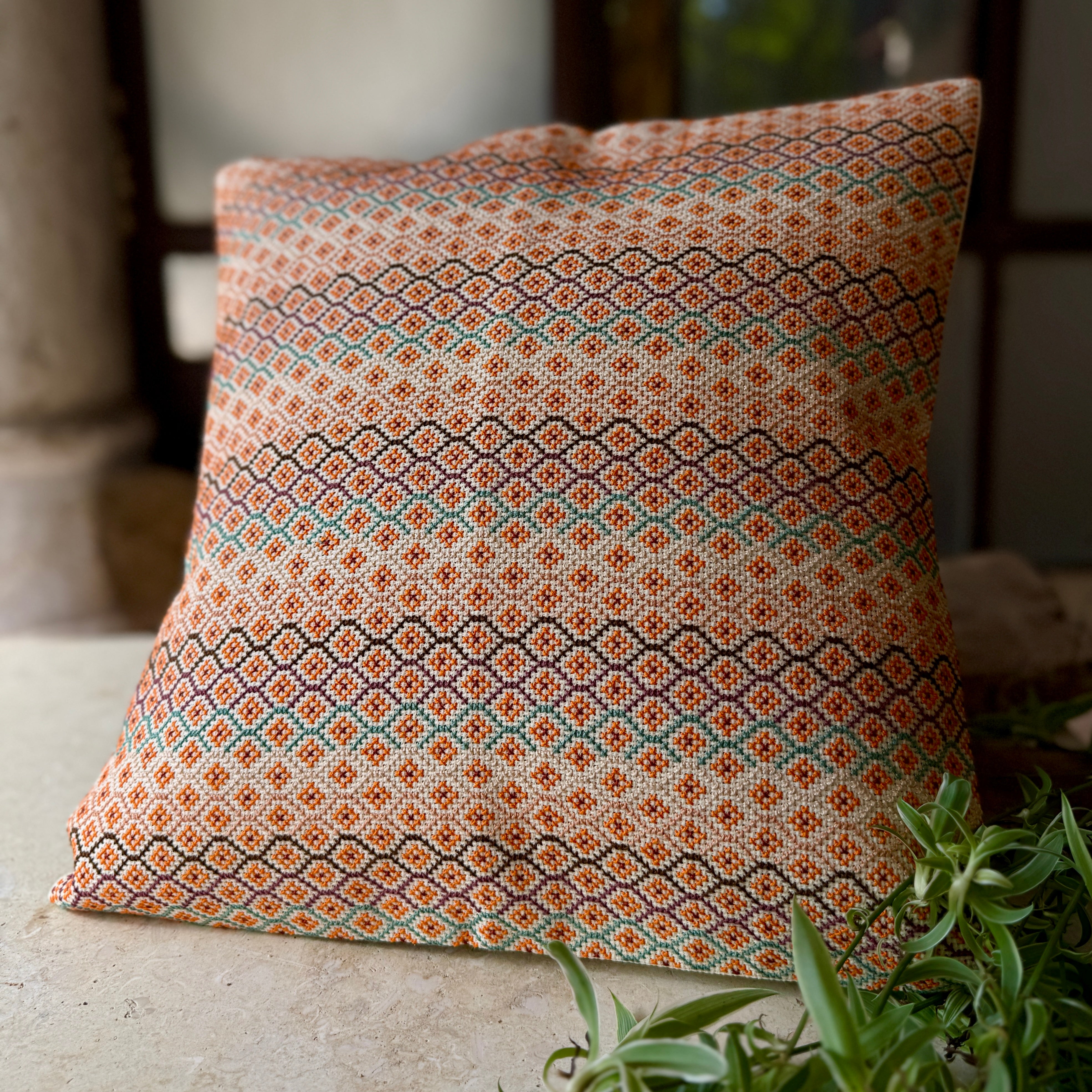 Tatreez Cushion Cover from Palestine | Palestinian Embroidery Hand Stitched in Palestine