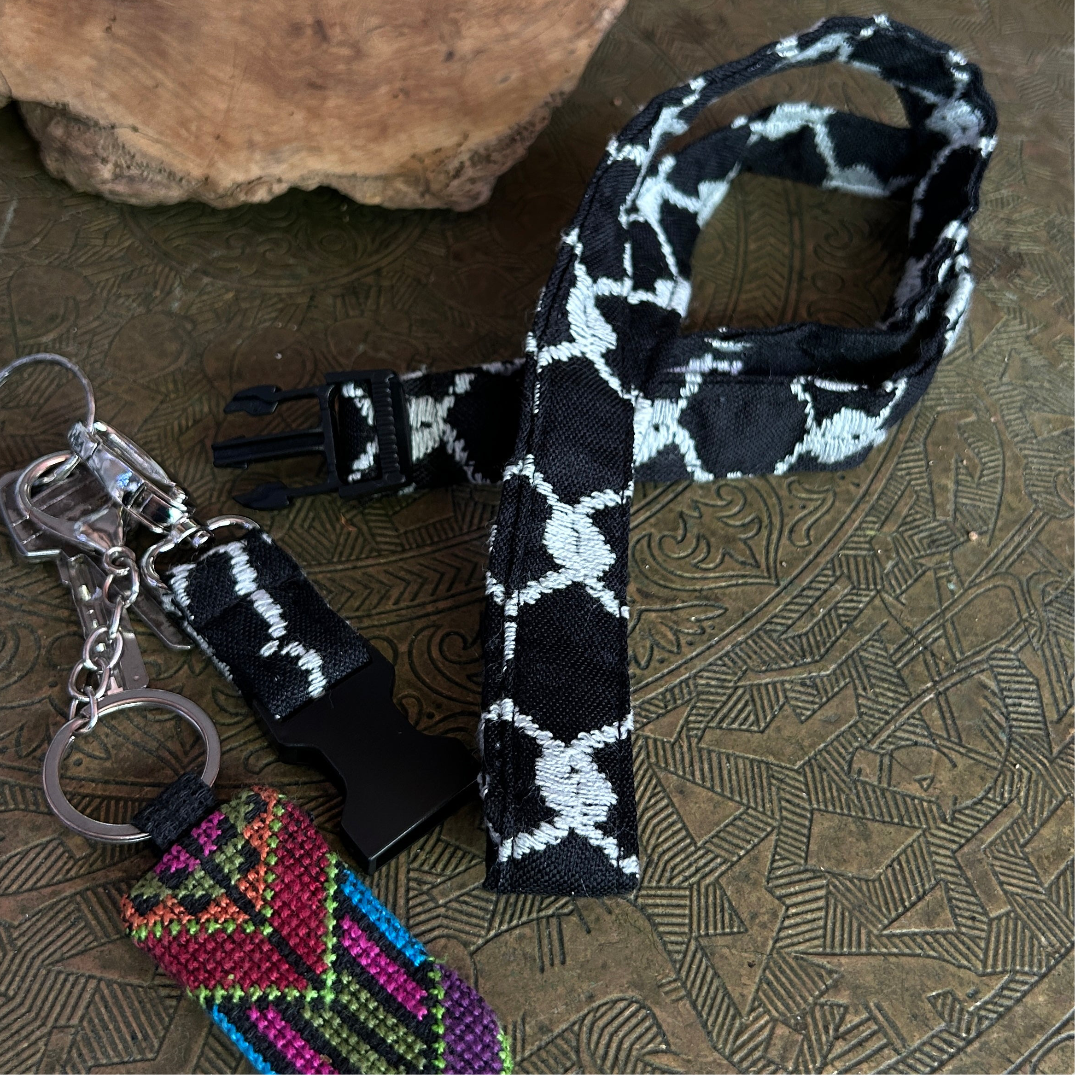 Keffiyeh Lanyard from Palestinian Traditional Keffiyeh Fabric