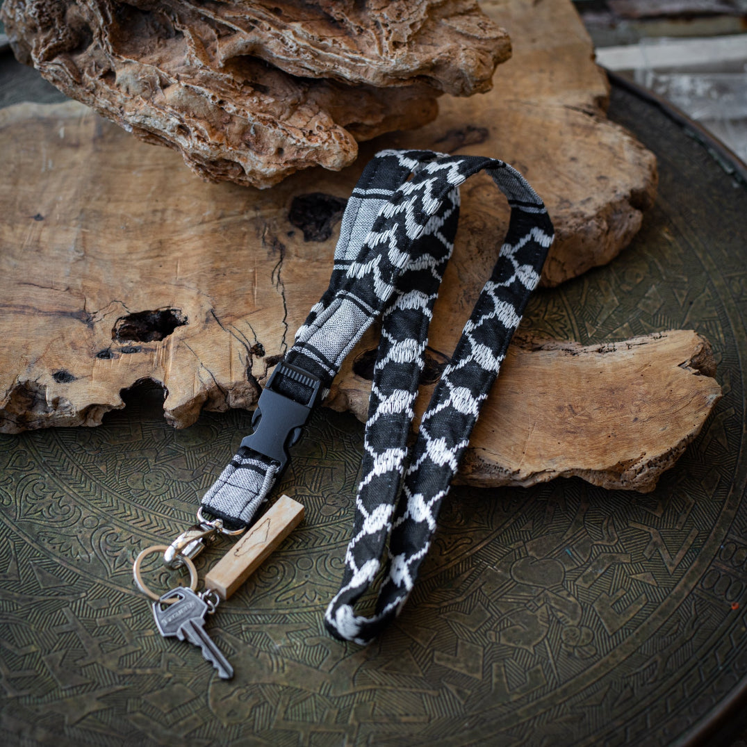 Keffiyeh Lanyard from Palestinian Traditional Keffiyeh Fabric