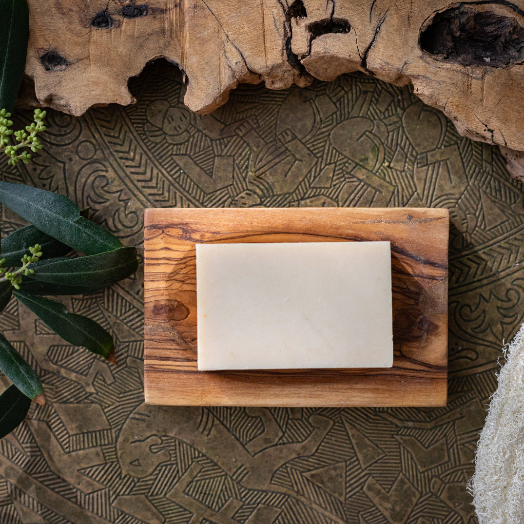 Olive Wood Soap Dish | Rectangle Wooden Soap Tray | Hand Carved from Bethlehem