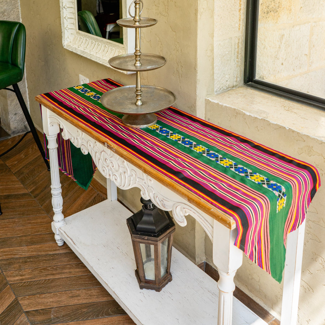 Palestinian Tatreez Elegant Table Runner | Syrian Majdalawi Fabric