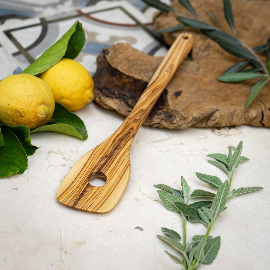 Kitchen Spatula in Olive Wood | Hand Carved from Bethlehem
