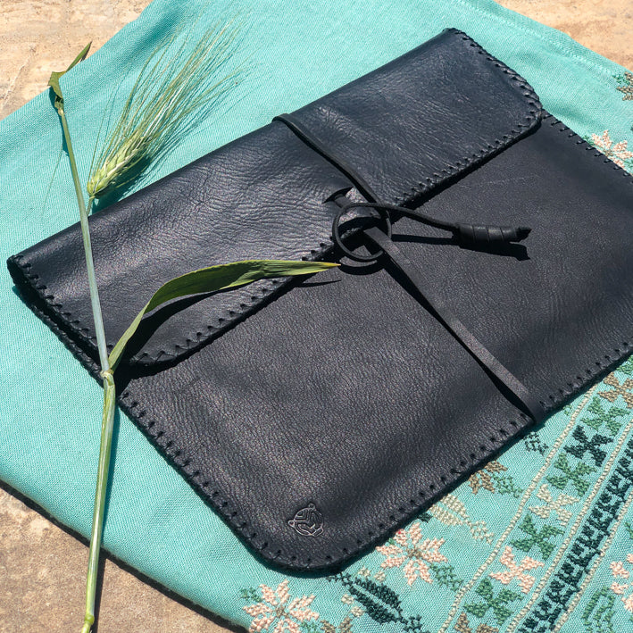 Hand Stitched Hebron Leather Ipad and Tech Pouch Set | Gifts from Palestine