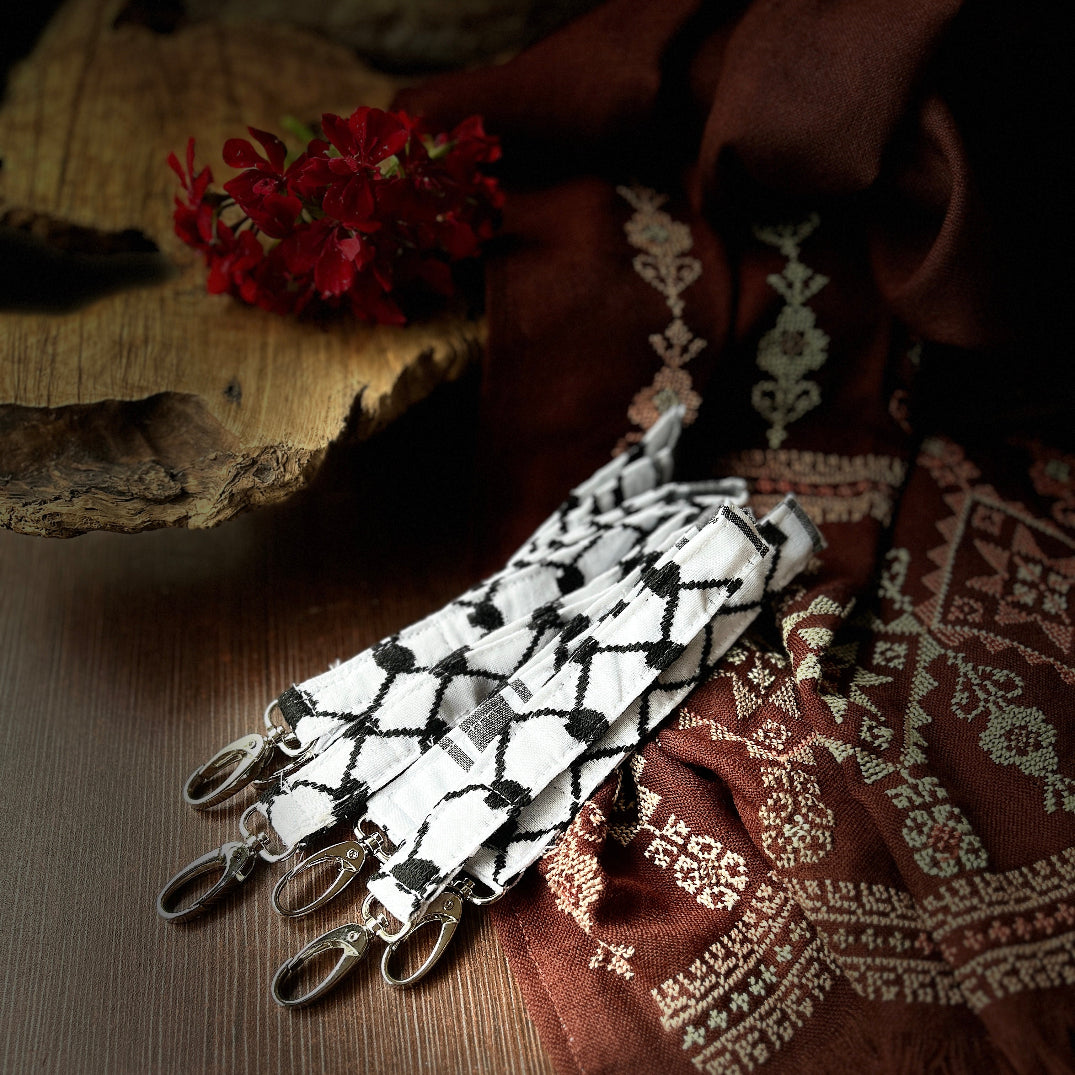 Keffiyeh Wrist Lanyard Gift | Unique Wedding and Henna Favors from Palestine (preorder)