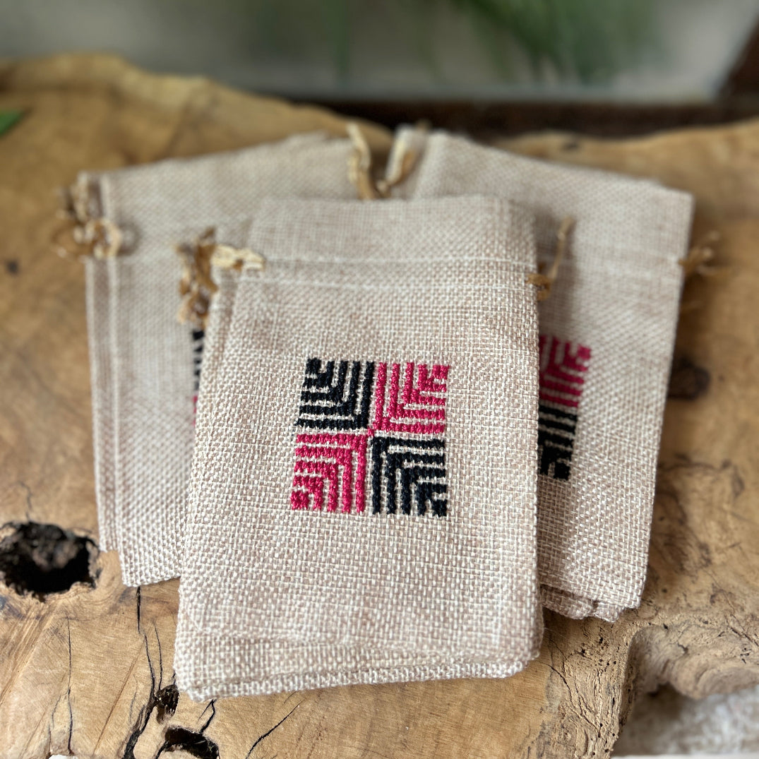 Bundle of 10 Embroidered Gift Pouches from Palestine
