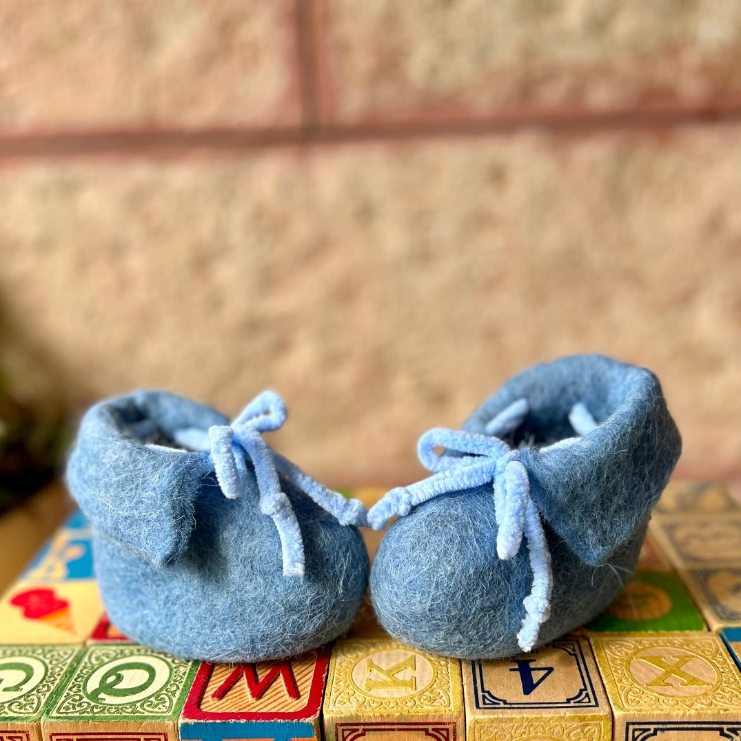 All Natural Hand Felted Baby Booties | Handmade from Bethlehem
