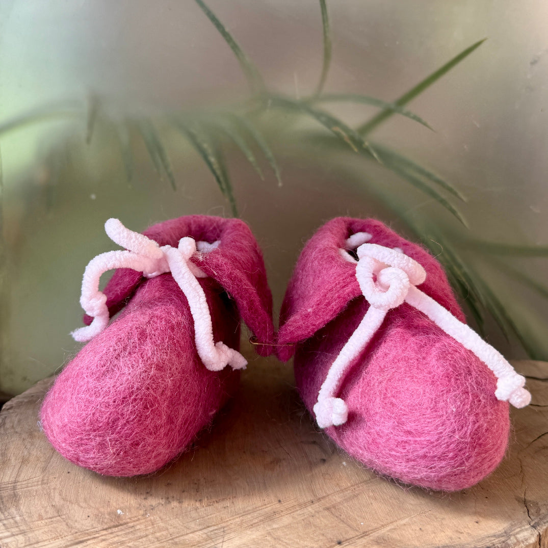 All Natural Hand Felted Baby Booties | Handmade from Bethlehem