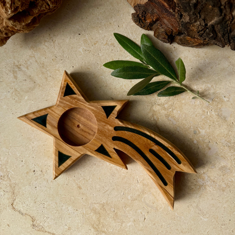 Olive Wood Tea Candle Holder | Fair Trade from Palestine
