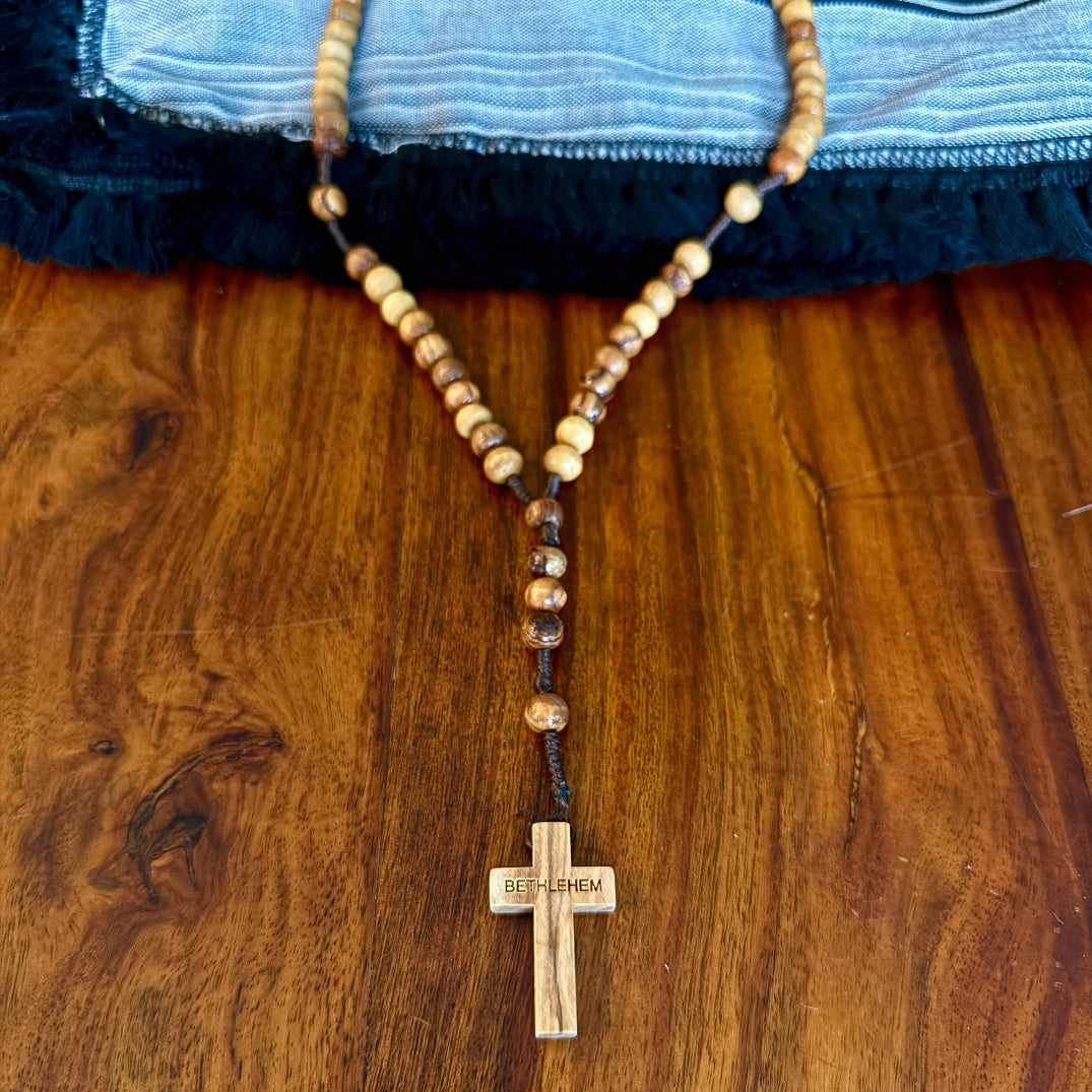 Olive Wood Rosary from Bethlehem, Palestine