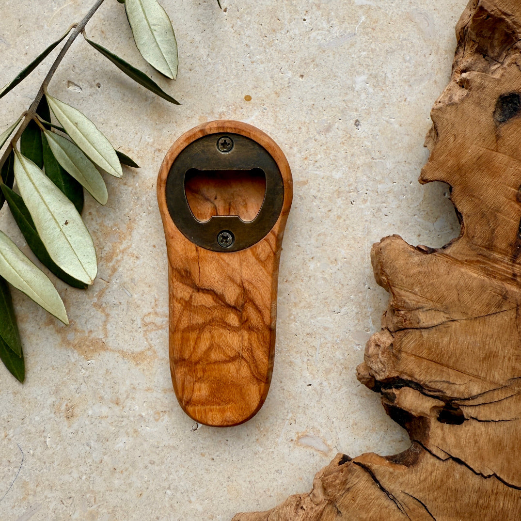 Olive Wood Bottle Opener | Hand Carved from Bethlehem