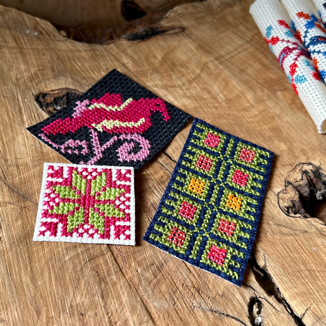 Palestinian Tatreez | Set of 3 Hand Embroidered Clothes and Bag Patches