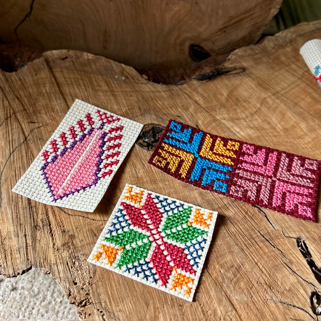 Palestinian Tatreez | Set of 3 Hand Embroidered Clothes and Bag Patches
