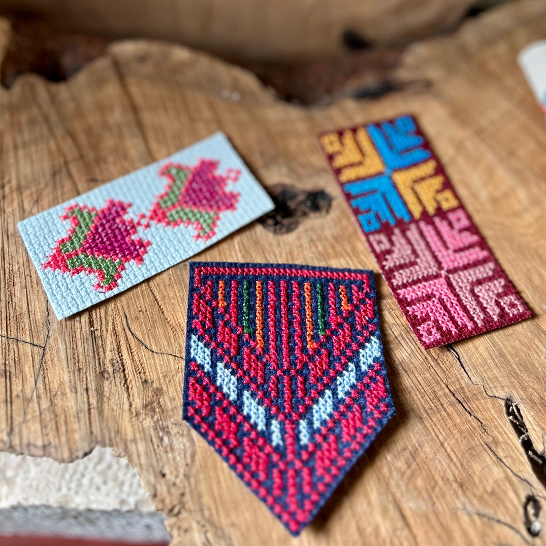Palestinian Tatreez | Set of 3 Hand Embroidered Clothes and Bag Patches