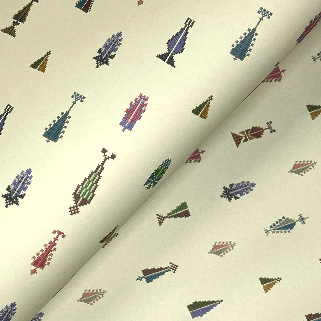 Gift Wrapping Paper: A Celebration of Palestinian Tatreez | The Many Serus of Palestine - Handmade Palestine | Fairly Traded & Handcrafted Gifts