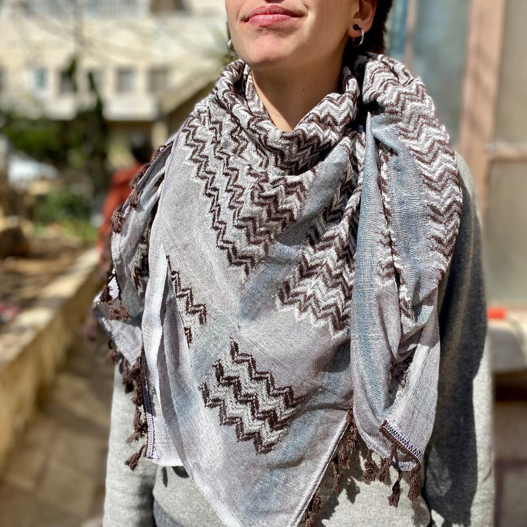 100% Original Keffiyeh Made in Palestine in Turtle or Qaraqa'a Style