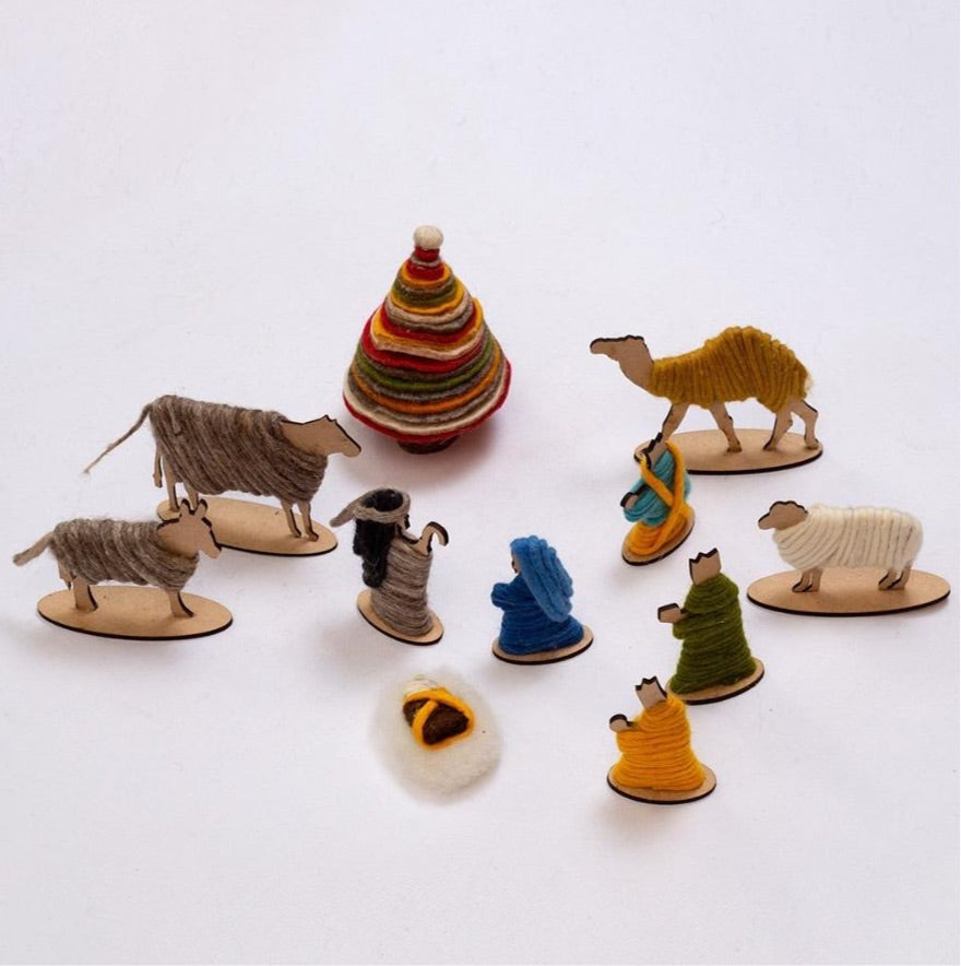 Holiday - Handmade, Unique Christmas Nativity Set In Felt