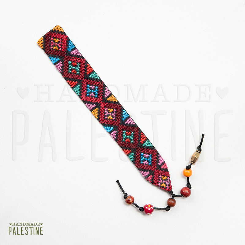 Paper, Cards & Books - Tatreez Bookmark Large Rainbow Diamonds Line
