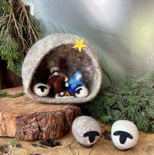 Hand-Felted Nativity Set