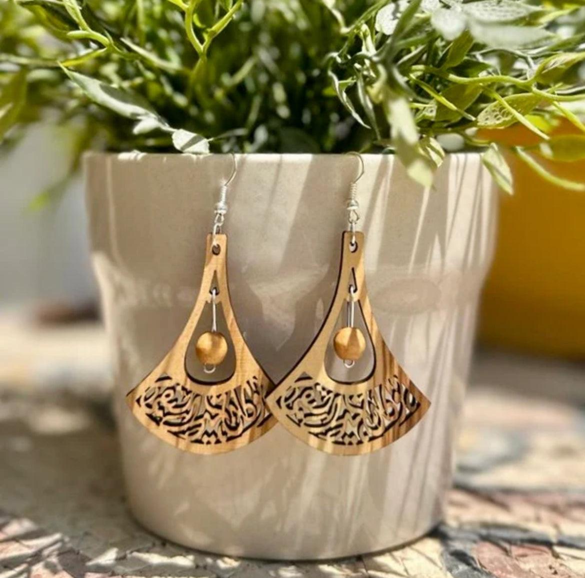 Arabic calligraphy earrings