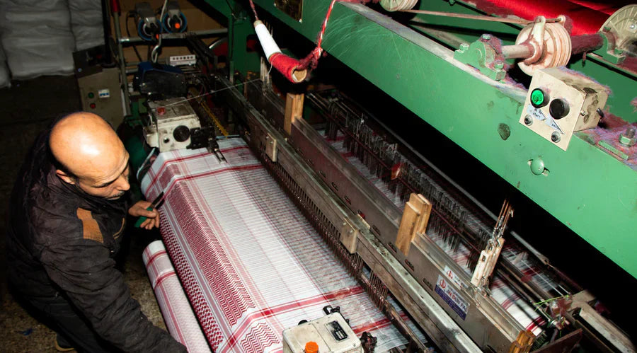 Where are Handmade Palestine's Palestinian Keffiyehs Made?