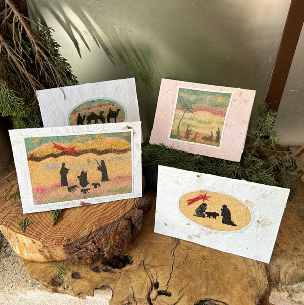 Handmade Sand Art Christmas Cards