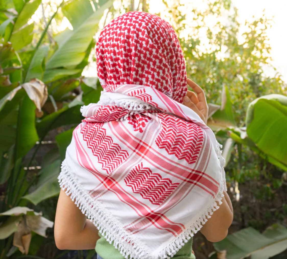 Red & White Palestinian Keffiyeh