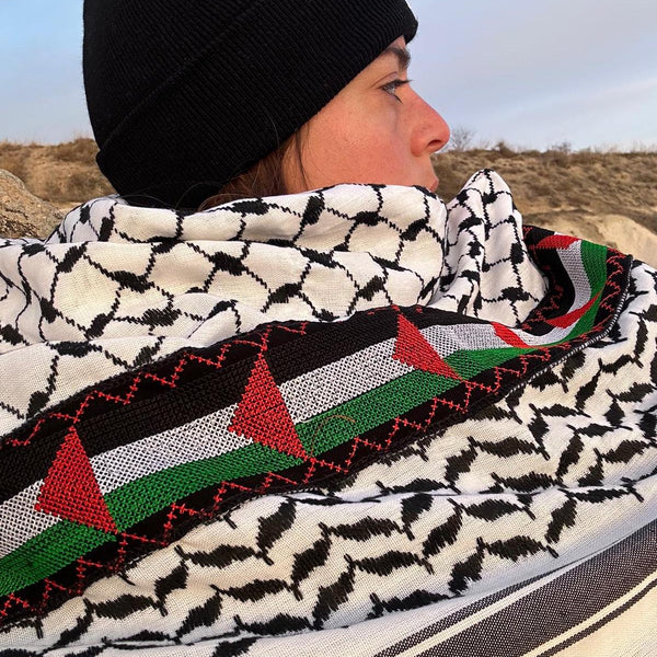 Keffiyeh Made In Palestine Flag Kufiya Shemagh Arab India