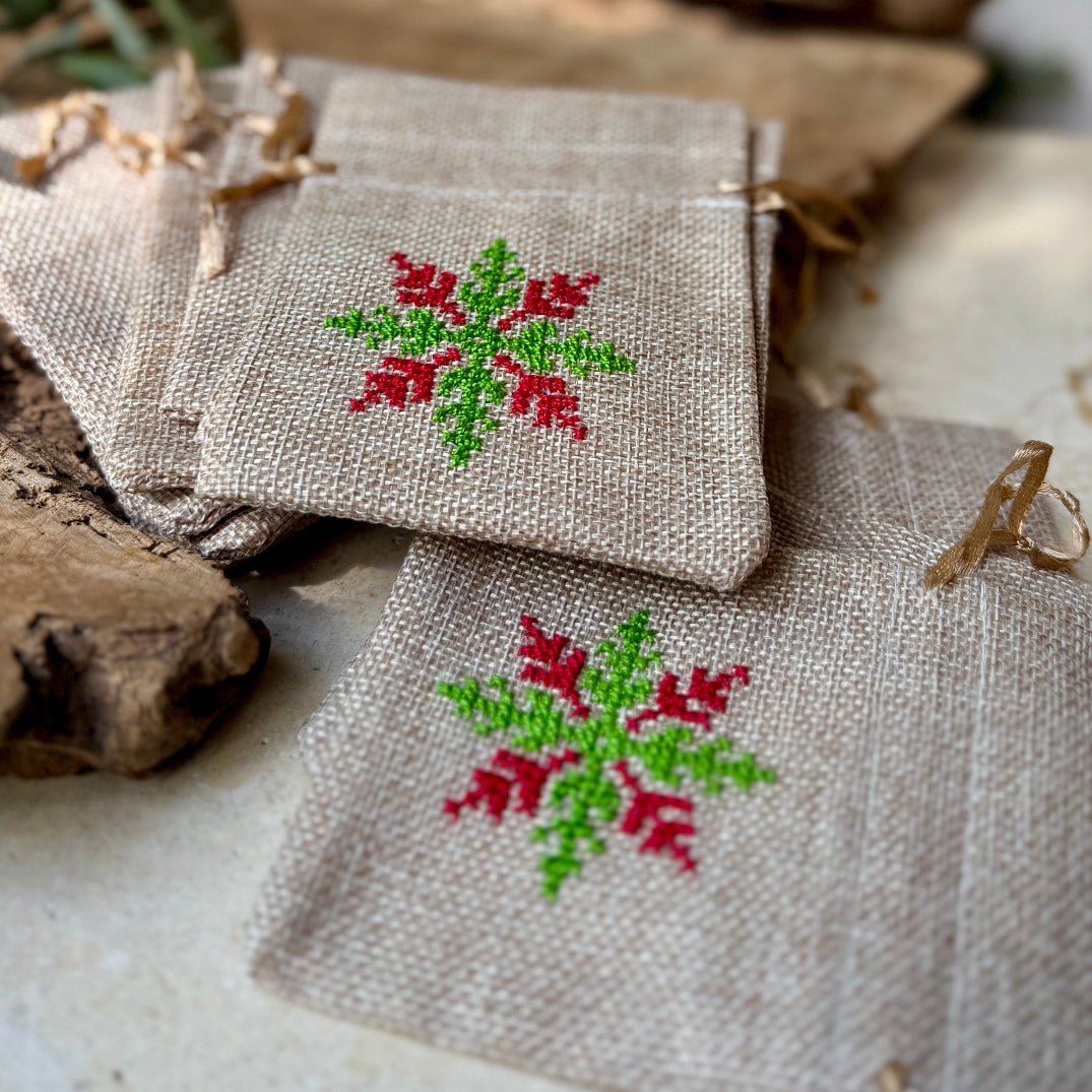 Bundle of Embroidered Gift Pouches from Palestine