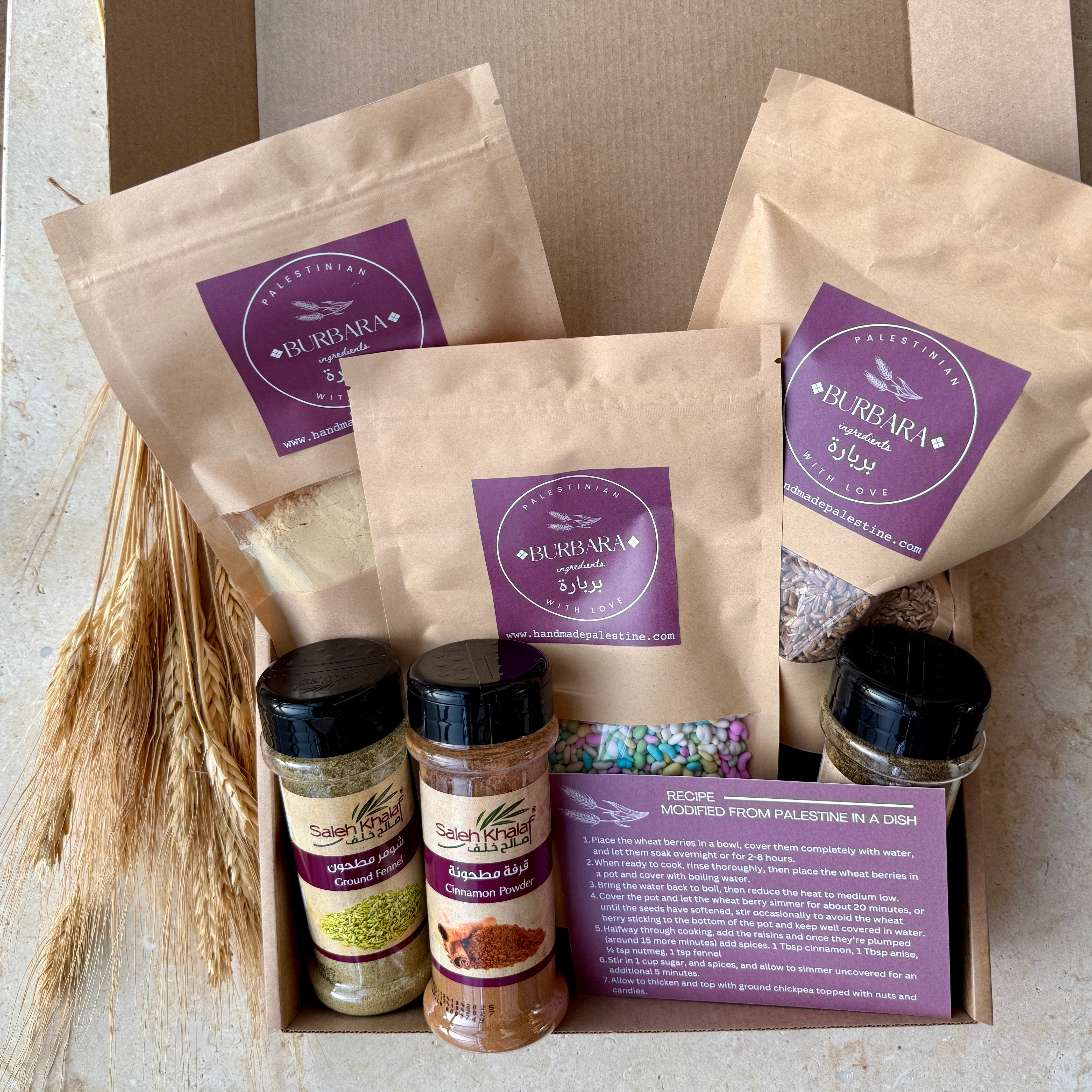 Burbara Kit to Cook Palestinian Christmas Pudding at Home: Available for a Limited Time Only!