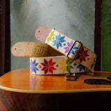 Palestinian Leather and Embroidered Guitar Strap | Traditionally Handcrafted Tatreez from Palestine