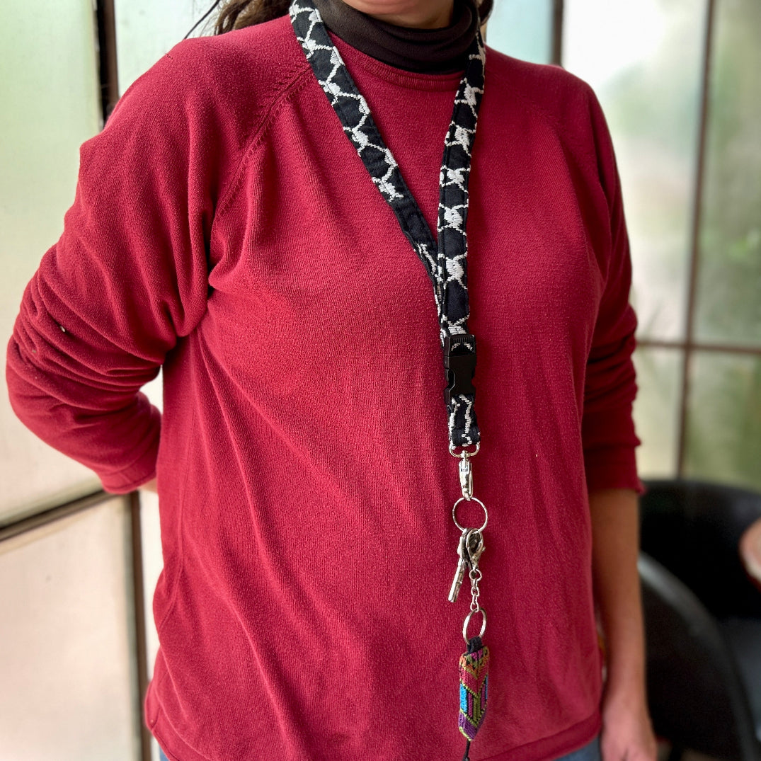 Keffiyeh Lanyard from Palestinian Traditional Keffiyeh Fabric