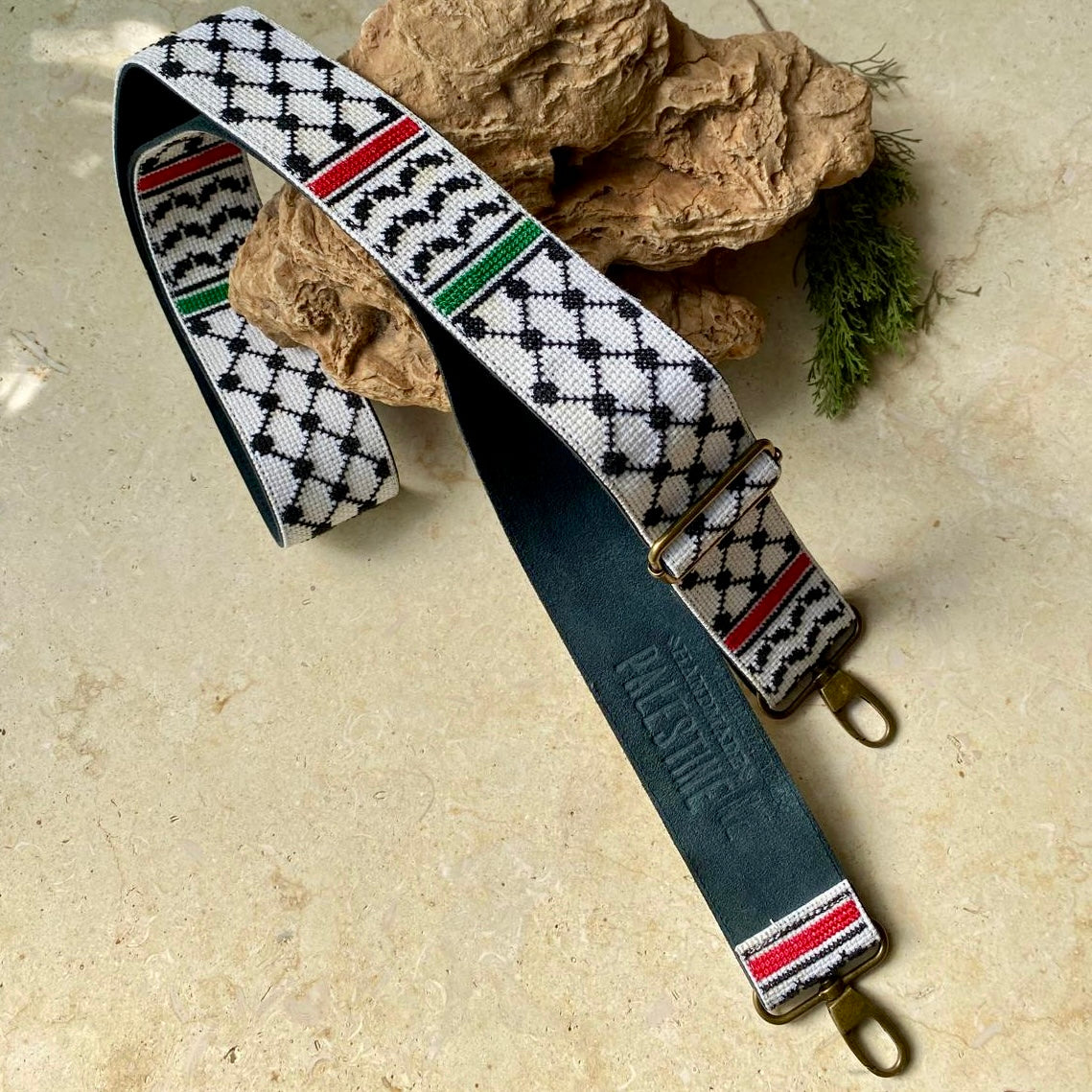 NEW Palestinian Traditional Tatreez - Keffiyeh and Palestine Flag - Embroidery Interchangeable Strap From Women in Palestine