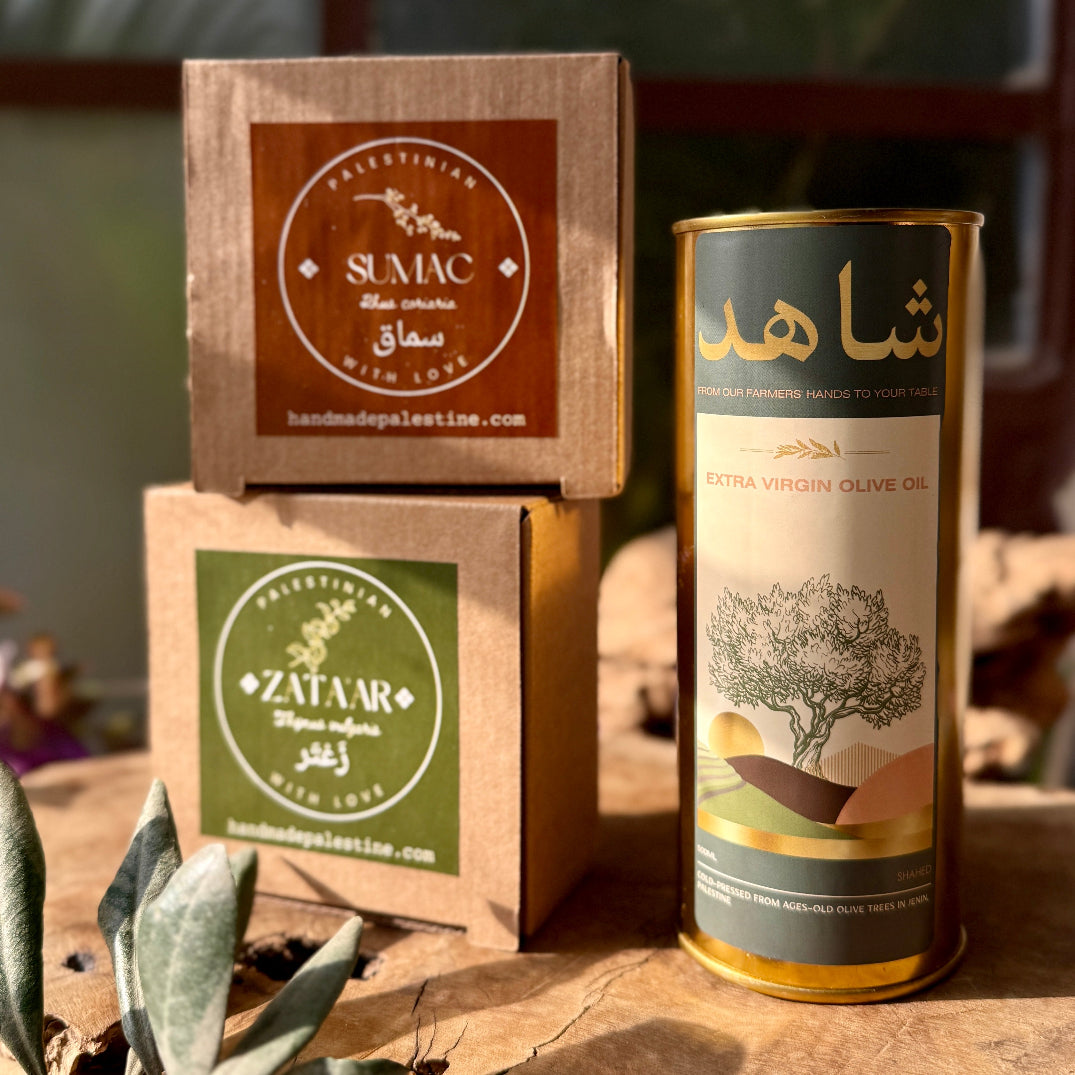 Zaatar & Zeit Kit with Extra Virgin Olive Oil & GF Zaatar from Palestine | Palestinian Kitchen Bundle
