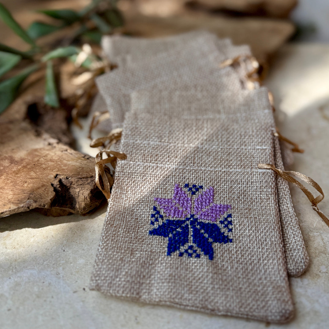 Bundle of Embroidered Gift Pouches from Palestine
