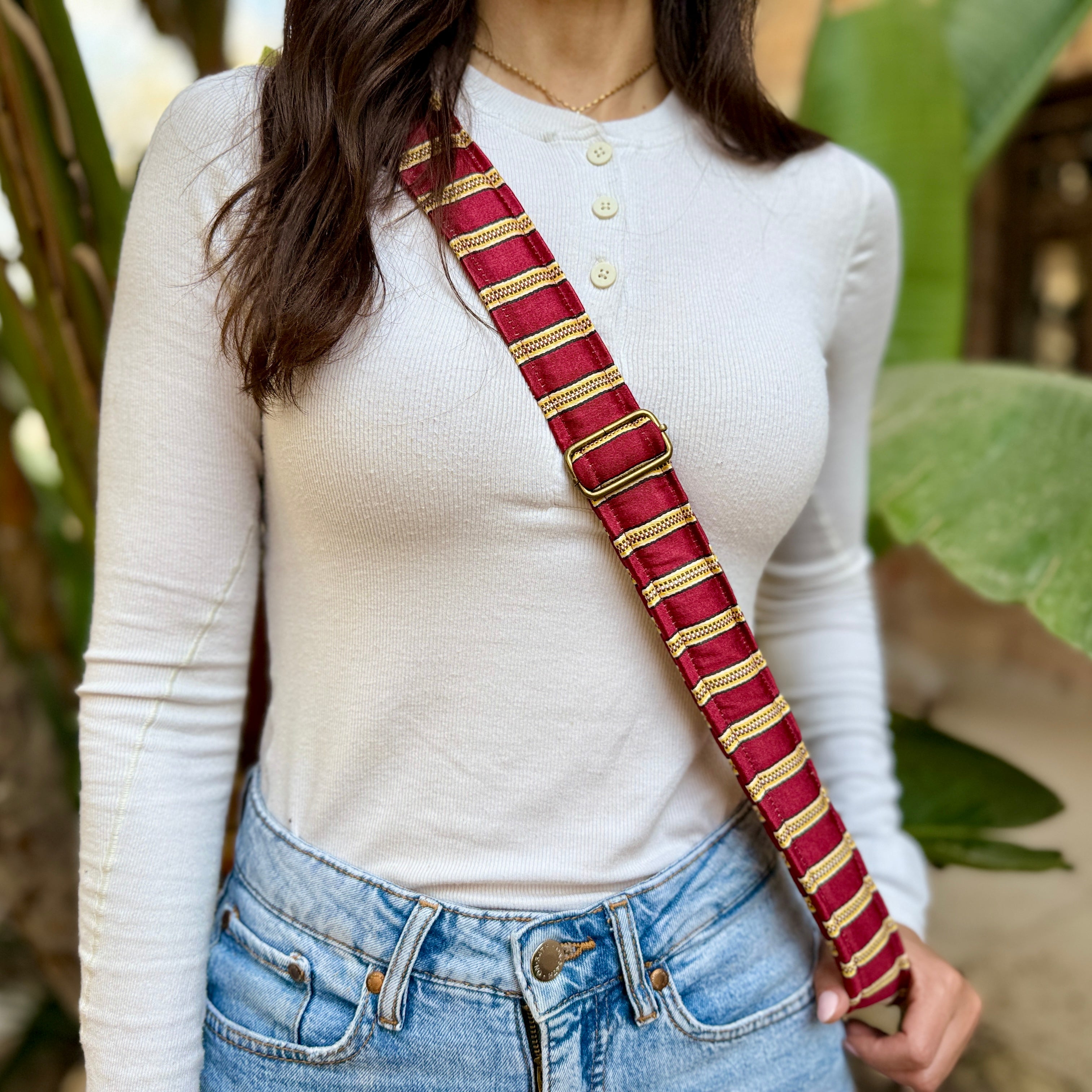 Camera - Bag Strap from Palestine Refugee Women | Red Saya Fabric