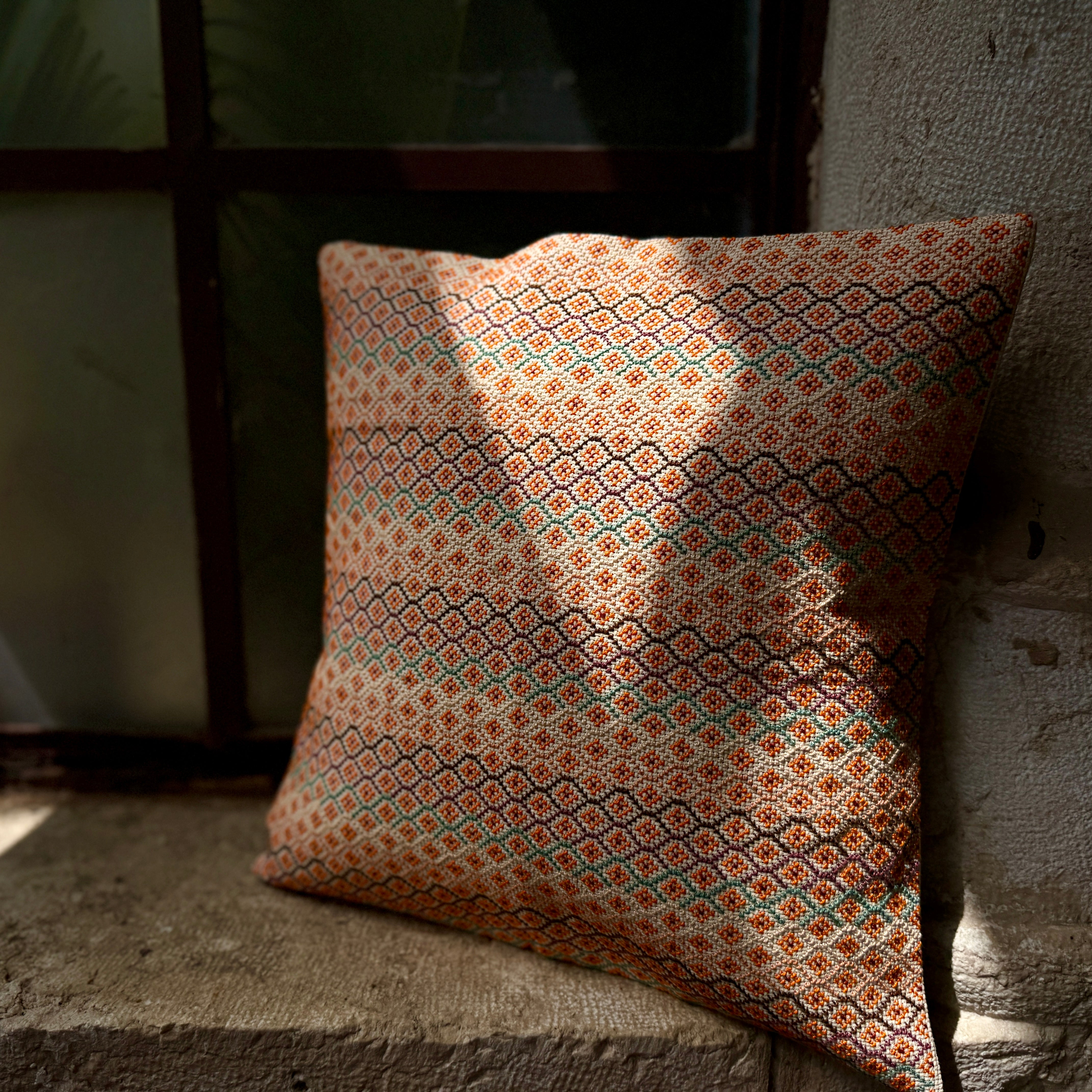 Tatreez Cushion Cover from Palestine | Palestinian Embroidery Hand Stitched in Palestine