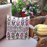 Lavender Tatreez Cushion Cover from Palestine | Tatreez from Palestinian Women