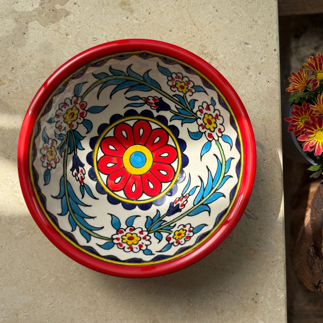 Fruit Bowl Hebron Ceramic| Hand Crafted and Painted in Hebron, Palestine