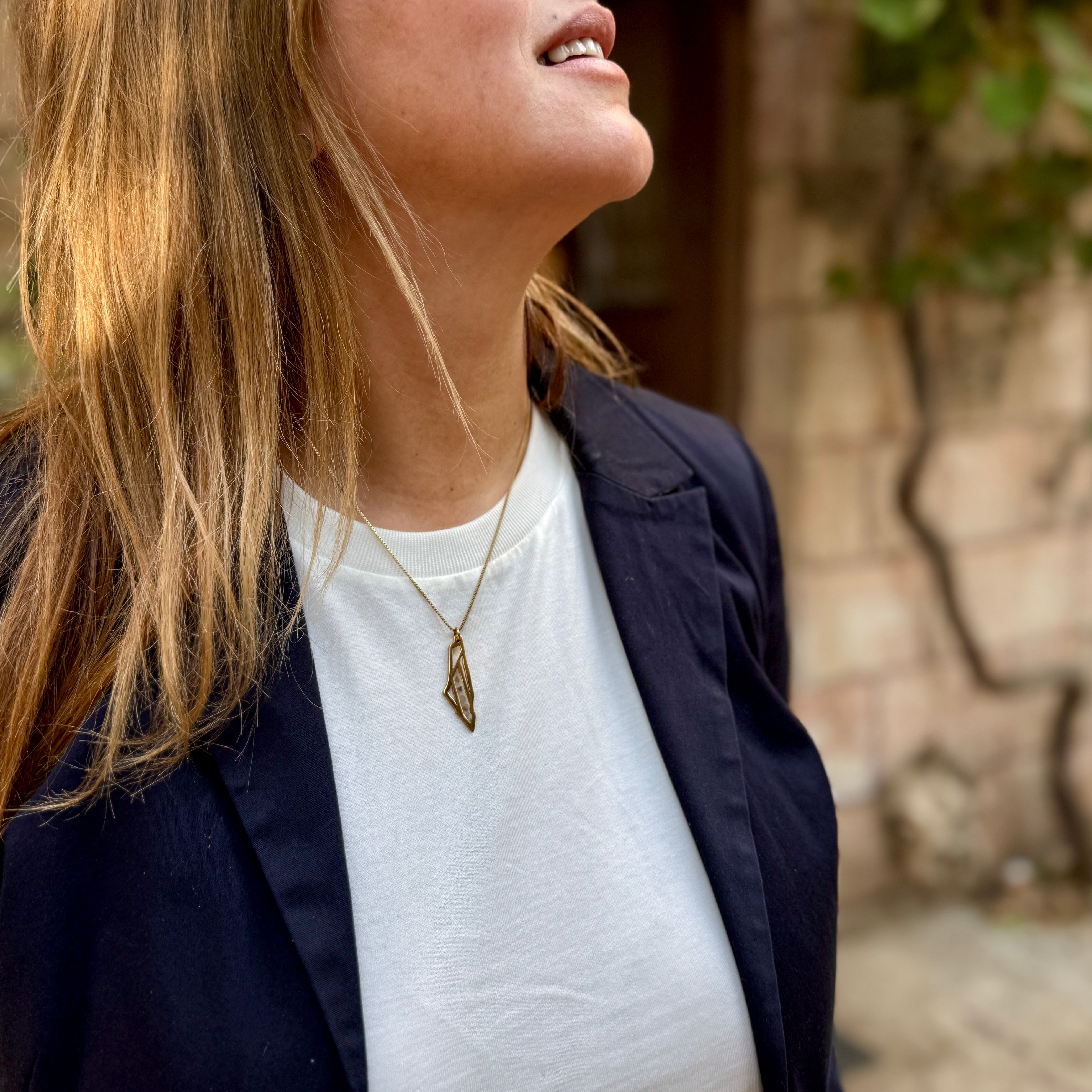 Palestine Map Necklace 21k Gold Plated | Stones from Falasteen