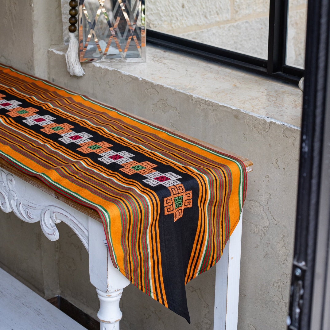 Palestinian Tatreez Elegant Table Runner | Majdalawi Fabric from Palestine