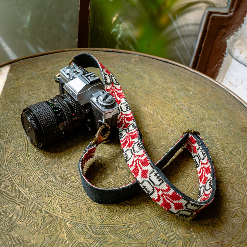 NEW Palestinian Traditional Tatreez - Ramallah Motifs in Red - Embroidery Interchangeable Strap From Women in Palestine