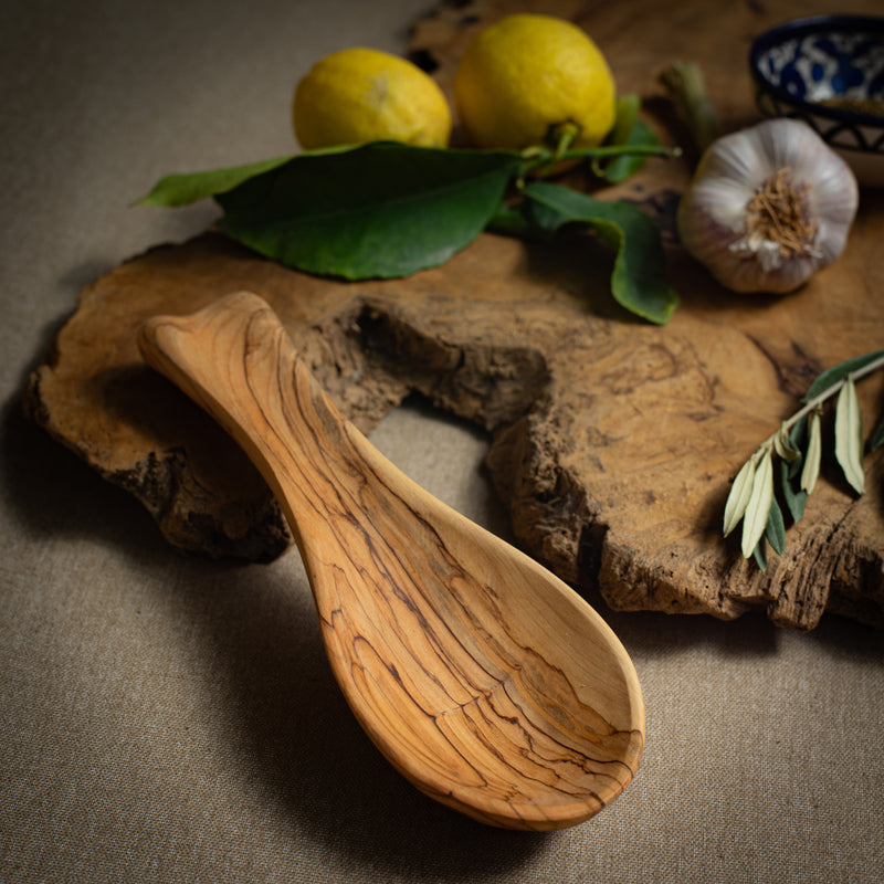 Olive Wood Spoon Rest | Handcrafted from Palestine