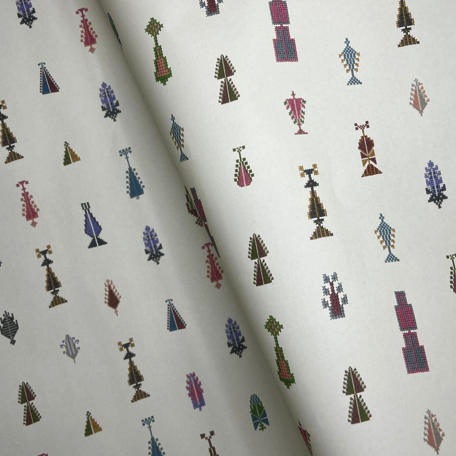 Gift Wrapping Paper: A Folded Sheet to Celebrate Palestinian Tatreez | The Many Serus of Palestine